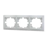 Рамка 3-ая горизонтальная Lezard Mira белая 701-0200-148