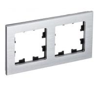 Рамка 2-постовая Systeme Electric AtlasDesign Nature серебро ATN312102