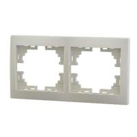 Рамка 2-ая горизонтальная Lezard Mira кремовая 701-0300-147