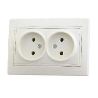 Розетка 2-ая без зазем. Lezard Mira кремовая 701-0303-128