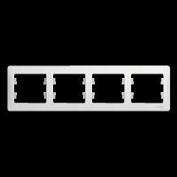 Рамка 4-постовая Systeme Electric Glossa белая GSL000104