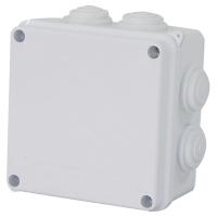 Коробка разветвительная Stekker EBX30-02-65, 100*100*70 мм, 7 мембранных вводов, IP65, светло-серая 39554