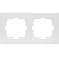 Рамка 2-ая горизонтальная Lezard Vesna белая 742-0200-147