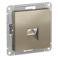 Розетка компьютерная RJ45 Systeme Electric AtlasDesign 5e кат UTP шампань ATN000583