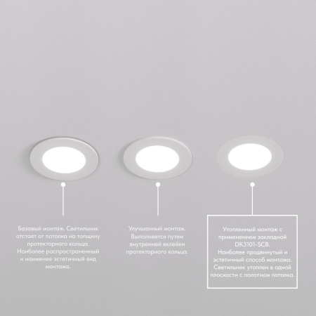 Встраиваемый светильник Denkirs Port DK3101-WH