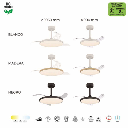Люстра-вентилятор Mantra SLIM FAN 9055