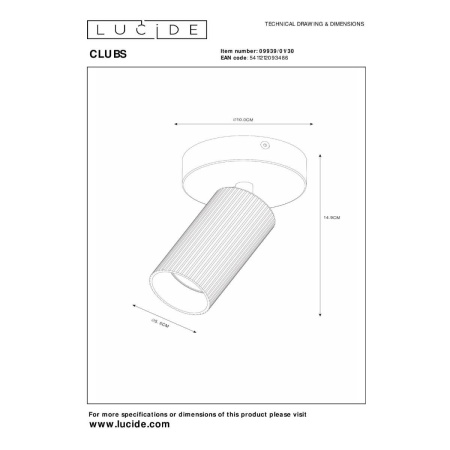 Спот Lucide CLUBS 09939/01/30