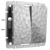 Выключатель Werkel Hammer двухклавишный проходной серебряный W1222006 4690389162404