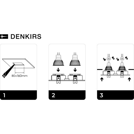 Встраиваемый светильник Denkirs Billum DK3022-WH