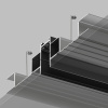 Шинопровод встраиваемый однофазный Denkirs Smart Hide TR2013-BK