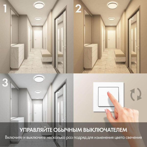 Потолочный светодиодный светильник Denkirs Plato DK6510-WH