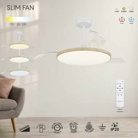 Люстра-вентилятор Mantra SLIM FAN 9007