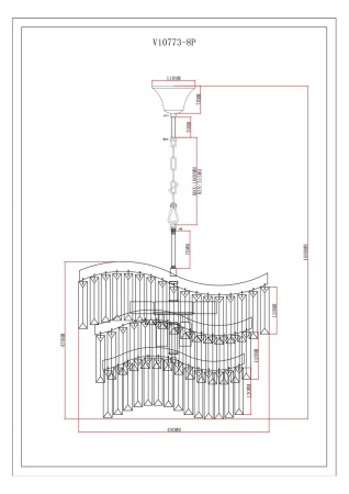 Подвесная люстра Moderli Wave V10773-8P