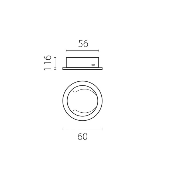 Насадка торцевая на светильник RULLO dia 60 mm Rullo Lightstar 204437