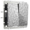 Выключатель Werkel Hammer двухклавишный серебряный W1220006 4690389162299