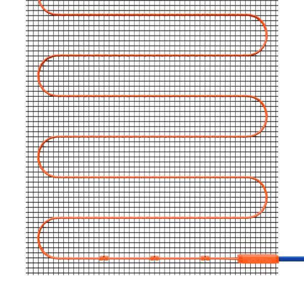 Нагревательный мат Voltum 200 Вт/м 1 м 0,5 м2 VLT01-200-0.5