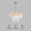 Подвесная люстра Eurosvet Elegante 10130/8 золото/прозрачный хрусталь Strotskis