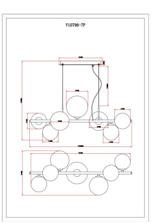 Подвесная люстра Moderli Renny V10796-7P
