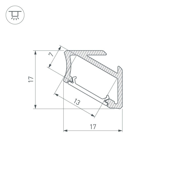 Профиль Arlight ALM-V60-2020 Anod 026693(1)