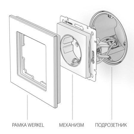 Розетка с заземлением Werkel черный матовый W1171008 4690389156878