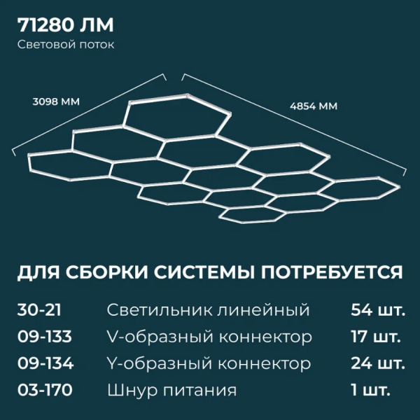 Накладной линейный светодиодный светильник Apeyron Net 30-21
